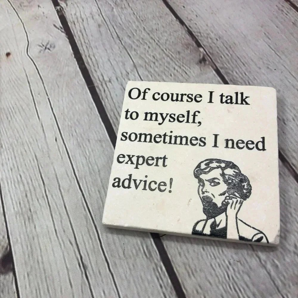 Coasters EXPERT ADVICE DRINK COASTER set of 4